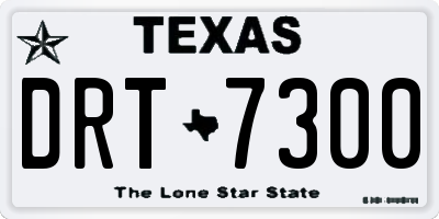 TX license plate DRT7300