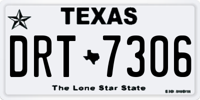 TX license plate DRT7306