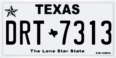TX license plate DRT7313