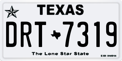 TX license plate DRT7319