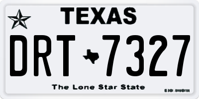 TX license plate DRT7327