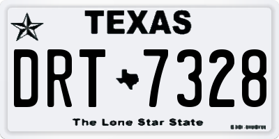 TX license plate DRT7328
