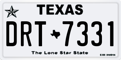 TX license plate DRT7331