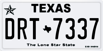 TX license plate DRT7337