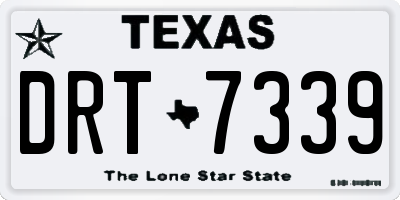 TX license plate DRT7339