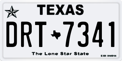 TX license plate DRT7341