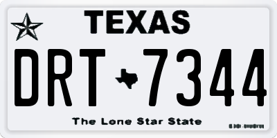 TX license plate DRT7344