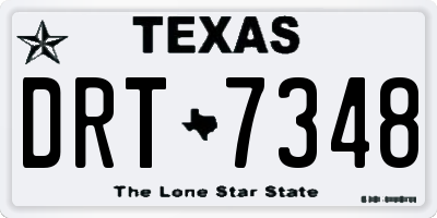 TX license plate DRT7348