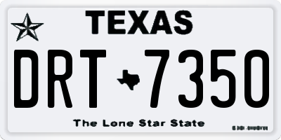 TX license plate DRT7350