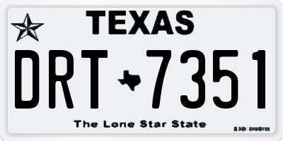 TX license plate DRT7351