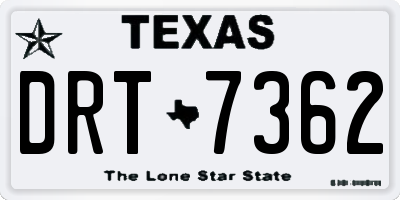 TX license plate DRT7362