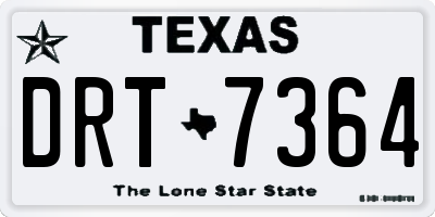 TX license plate DRT7364