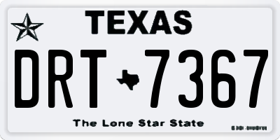 TX license plate DRT7367