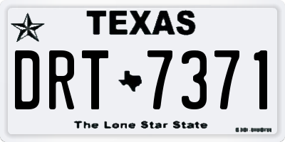 TX license plate DRT7371