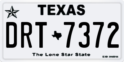 TX license plate DRT7372
