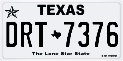 TX license plate DRT7376