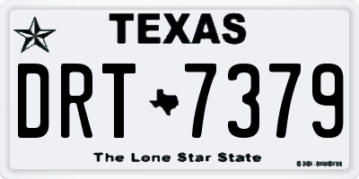 TX license plate DRT7379