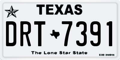 TX license plate DRT7391