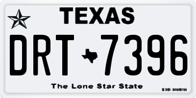 TX license plate DRT7396
