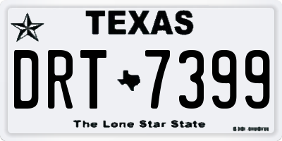 TX license plate DRT7399