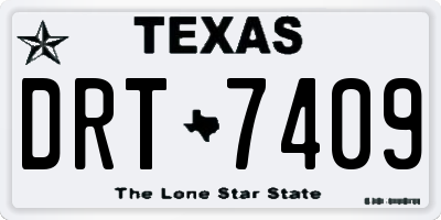 TX license plate DRT7409