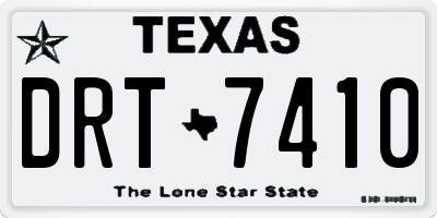 TX license plate DRT7410