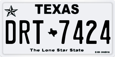 TX license plate DRT7424
