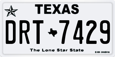 TX license plate DRT7429