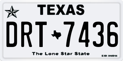 TX license plate DRT7436