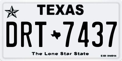 TX license plate DRT7437