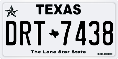 TX license plate DRT7438