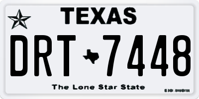 TX license plate DRT7448