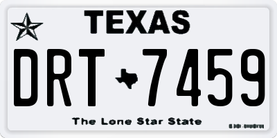 TX license plate DRT7459