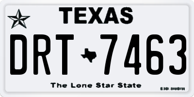 TX license plate DRT7463