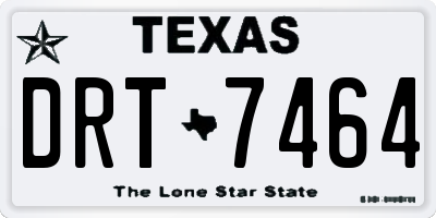 TX license plate DRT7464