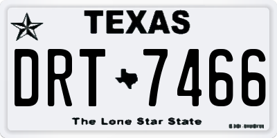 TX license plate DRT7466