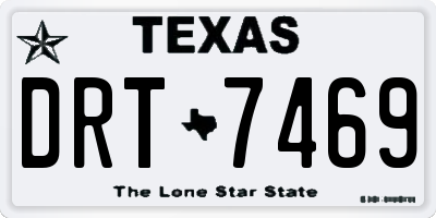 TX license plate DRT7469