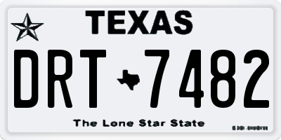 TX license plate DRT7482