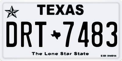 TX license plate DRT7483