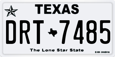 TX license plate DRT7485