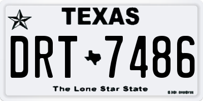 TX license plate DRT7486