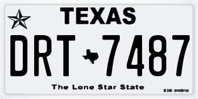 TX license plate DRT7487