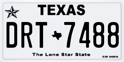 TX license plate DRT7488