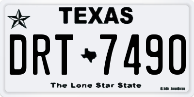 TX license plate DRT7490