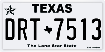 TX license plate DRT7513
