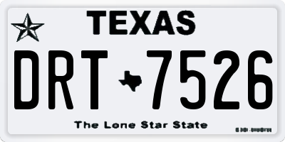 TX license plate DRT7526