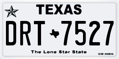 TX license plate DRT7527