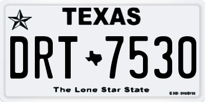 TX license plate DRT7530