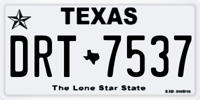 TX license plate DRT7537