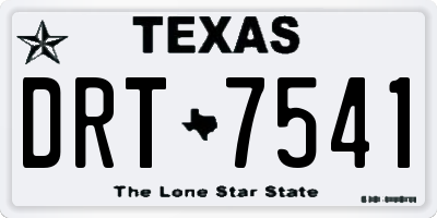 TX license plate DRT7541